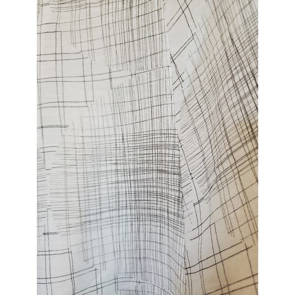 Deca de Vous a Nous Paris White Geometric Lines Lagenlook Midi Dress, Size Small - Picture 11 of 13